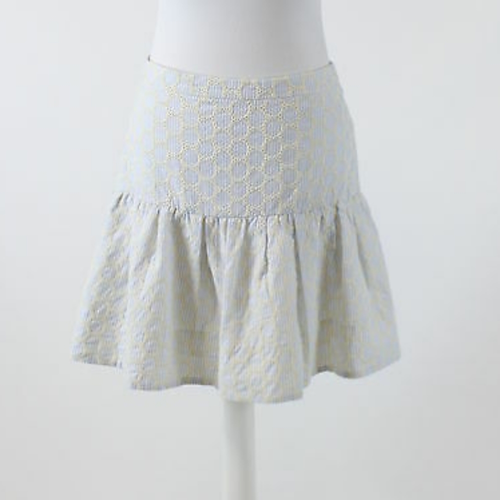 Jcrew seersucker mini flare skirt size4